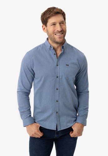 Bawełniana, niebieska koszula K-NANDO, rozmiar 3XL