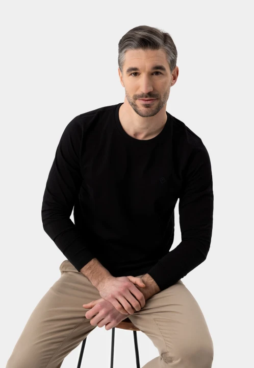 Czarny longsleeve L-HALS, rozmiar 5XL