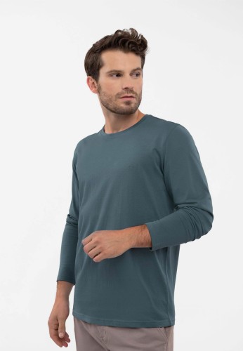 Denimowy longsleeve L-HALS, rozmiar 3XL