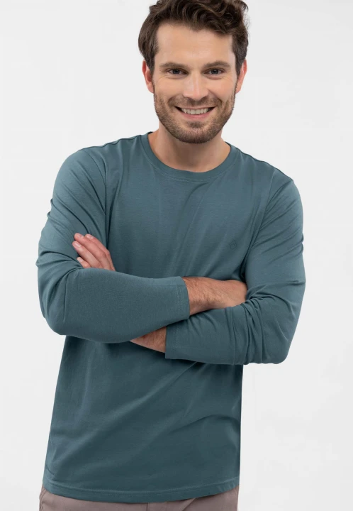 Denimowy longsleeve L-HALS, rozmiar 3XL