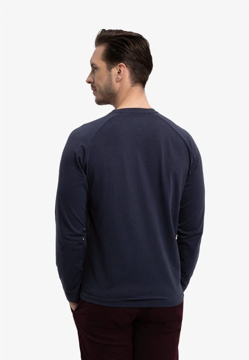 Longsleeve z dekoltem z guzikami L-CHARL, rozmiar M