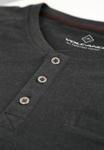Longsleeve z dekoltem z guzikami L-CHARL, rozmiar L