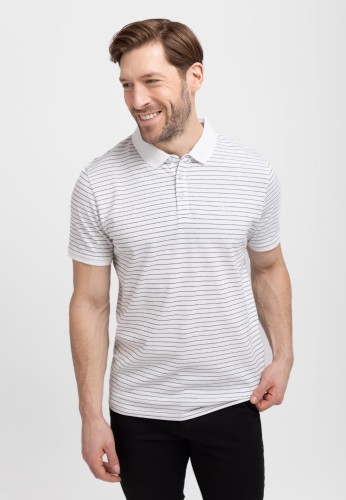 Koszulka polo w paski O-WILL, rozmiar XL