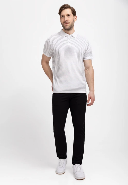 Koszulka polo w paski O-WILL, rozmiar XL