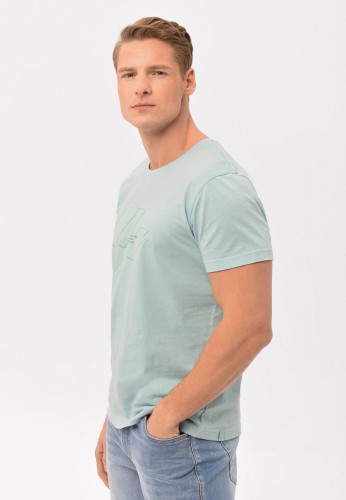 Bawełniany t-shirt z printem T-LASER, rozmiar M