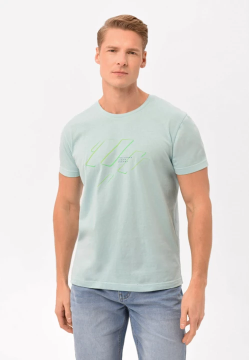 Bawełniany t-shirt z printem T-LASER, rozmiar XXL