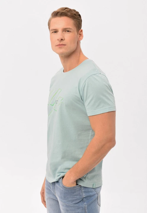 Bawełniany t-shirt z printem T-LASER, rozmiar XXL