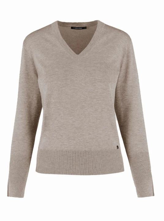 Sweter z dekoltem w serek S-NELI, rozmiar L