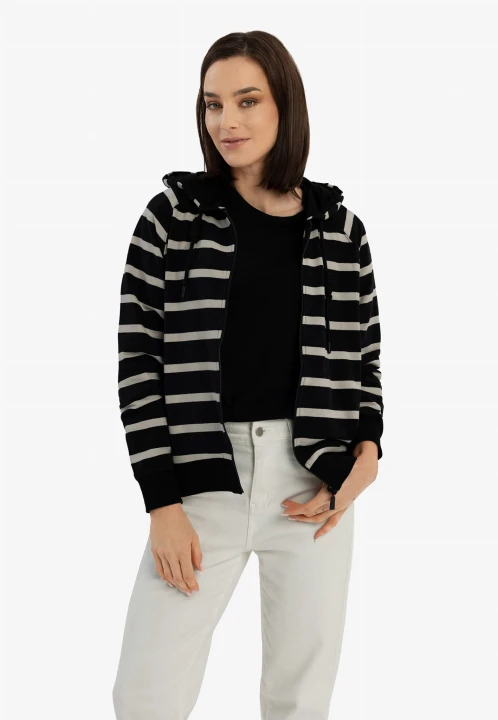 Bluza w paski z kapturem B-KIRA, rozmiar XS
