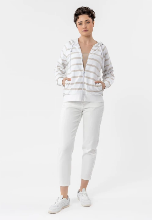 Bluza w paski z kapturem B-KIRA, rozmiar XL