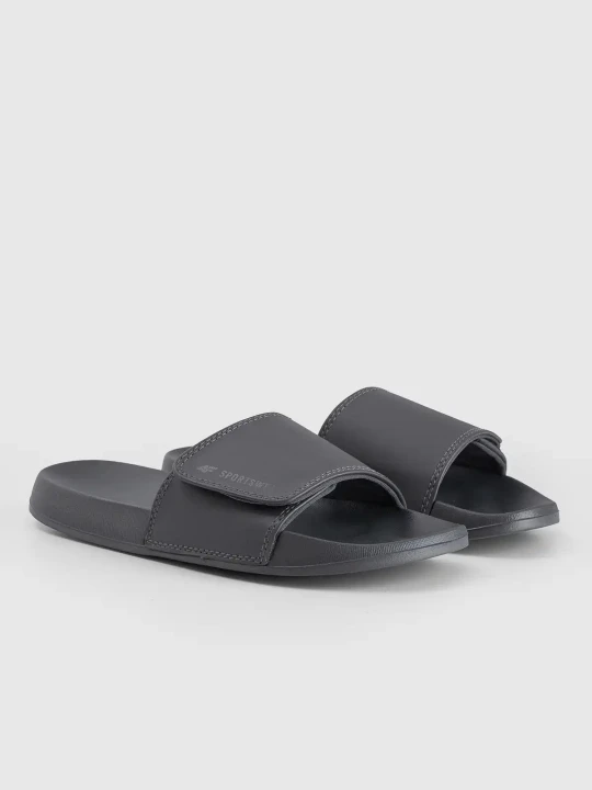 Klapki sportowe na basen plażę unisex szare 4F : Kolor - Szary, Rozmiar obuwia - 38