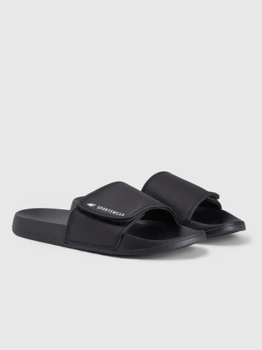 Klapki sportowe na basen plażę unisex czarne 4F : Kolor - Czarny, Rozmiar obuwia - 37