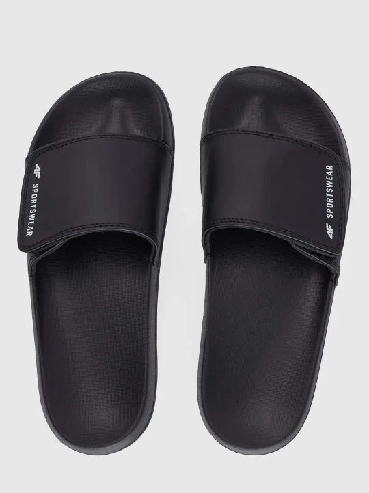Klapki sportowe na basen plażę unisex czarne 4F : Kolor - Czarny, Rozmiar obuwia - 37