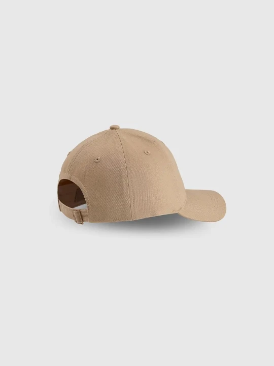 Klasyczna czapka z daszkiem z małym logo unisex beżowa 4F : Kolor - Beżowy, Rozmiar odzieży - S/M