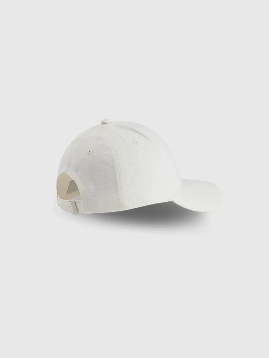 Klasyczna czapka z daszkiem z małym logo unisex biała 4F : Kolor - Złamana biel, Rozmiar odzieży - XS/S