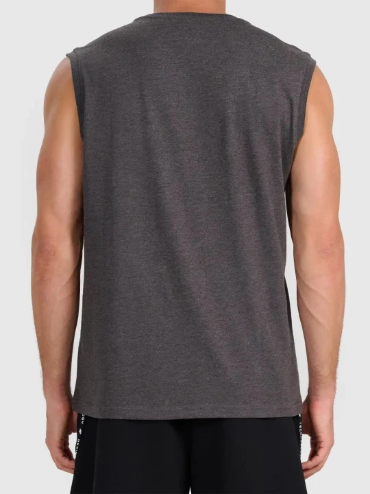 Koszulka t-shirt męski bez rękawków ciemny szary 4F : Kolor - Szary, Rozmiar odzieży - L