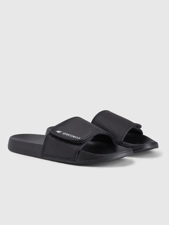Klapki sportowe unisex czarne 4F : Kolor - Czarny, Rozmiar obuwia - 38