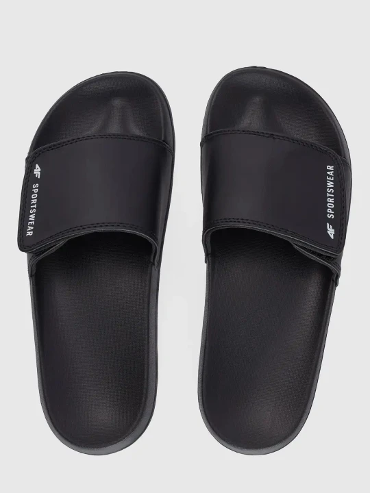 Klapki sportowe unisex czarne 4F : Kolor - Czarny, Rozmiar obuwia - 38