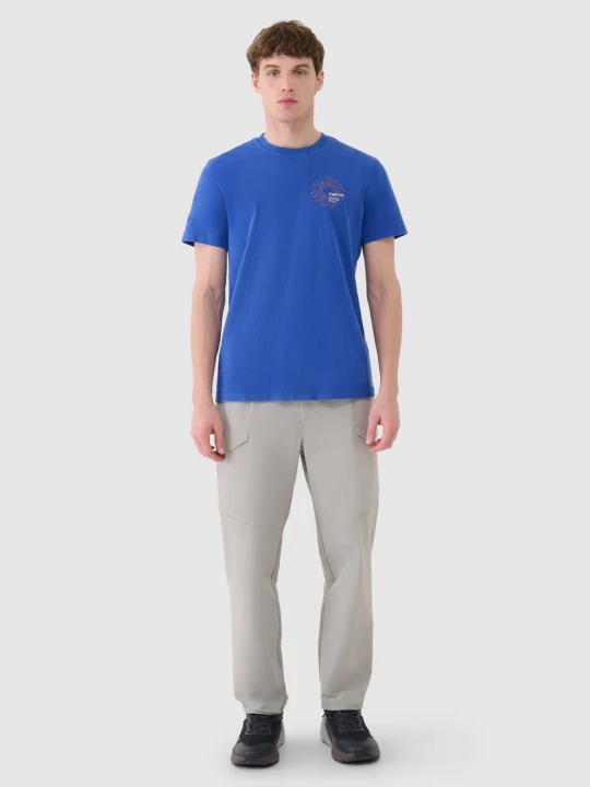 Spodnie sportowe casual tkaninowe męskie szare 4F : Kolor - Szary, Rozmiar odzieży - XL