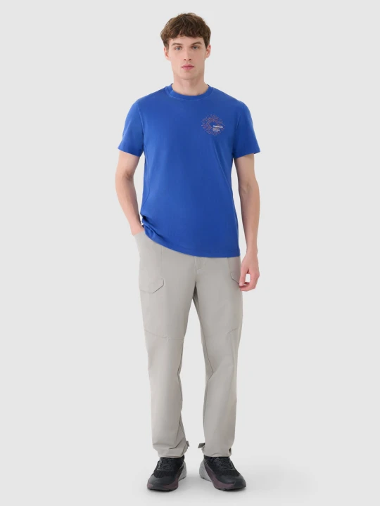 Spodnie sportowe casual tkaninowe męskie szare 4F : Kolor - Szary, Rozmiar odzieży - 2XL