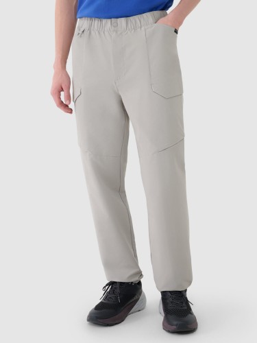 Spodnie sportowe casual tkaninowe męskie szare 4F : Kolor - Szary, Rozmiar odzieży - 3XL