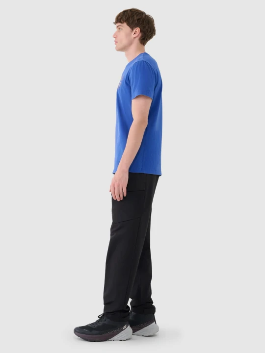 Spodnie sportowe casual tkaninowe męskie czarne 4F : Kolor - Czarny, Rozmiar odzieży - XL