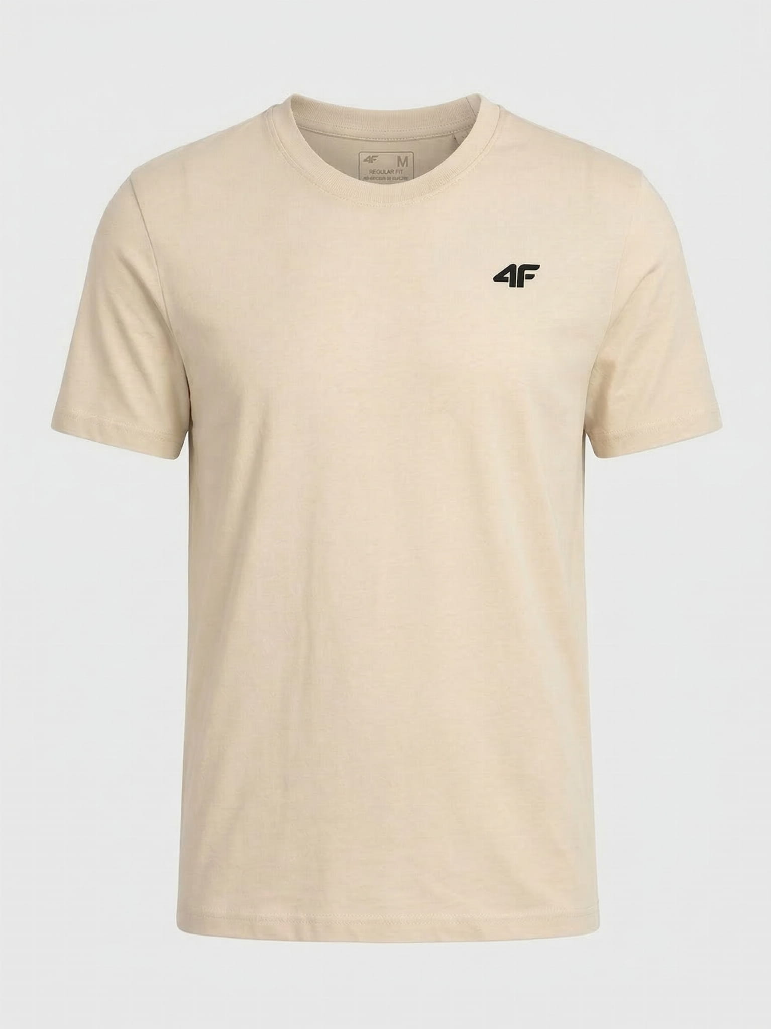 Koszulka t-shirt bawełniany limitowana kolekcja męska beżowa 4F : Kolor - Beżowy, Rozmiar odzieży - 5XL