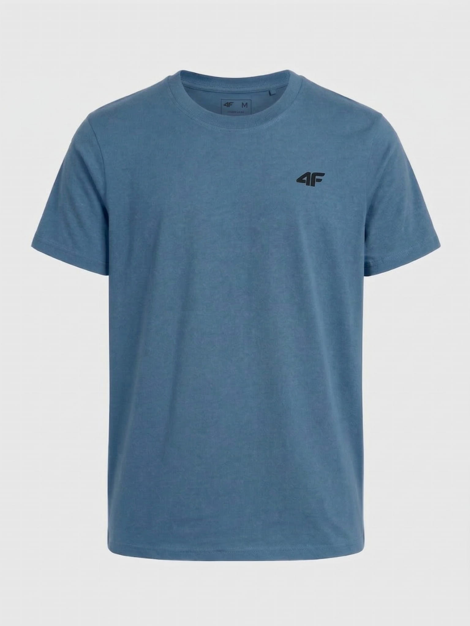 Koszulka t-shirt bawełniany limitowana kolekcja męska niebieska 4F : Kolor - Niebieski, Rozmiar odzieży - 2XL