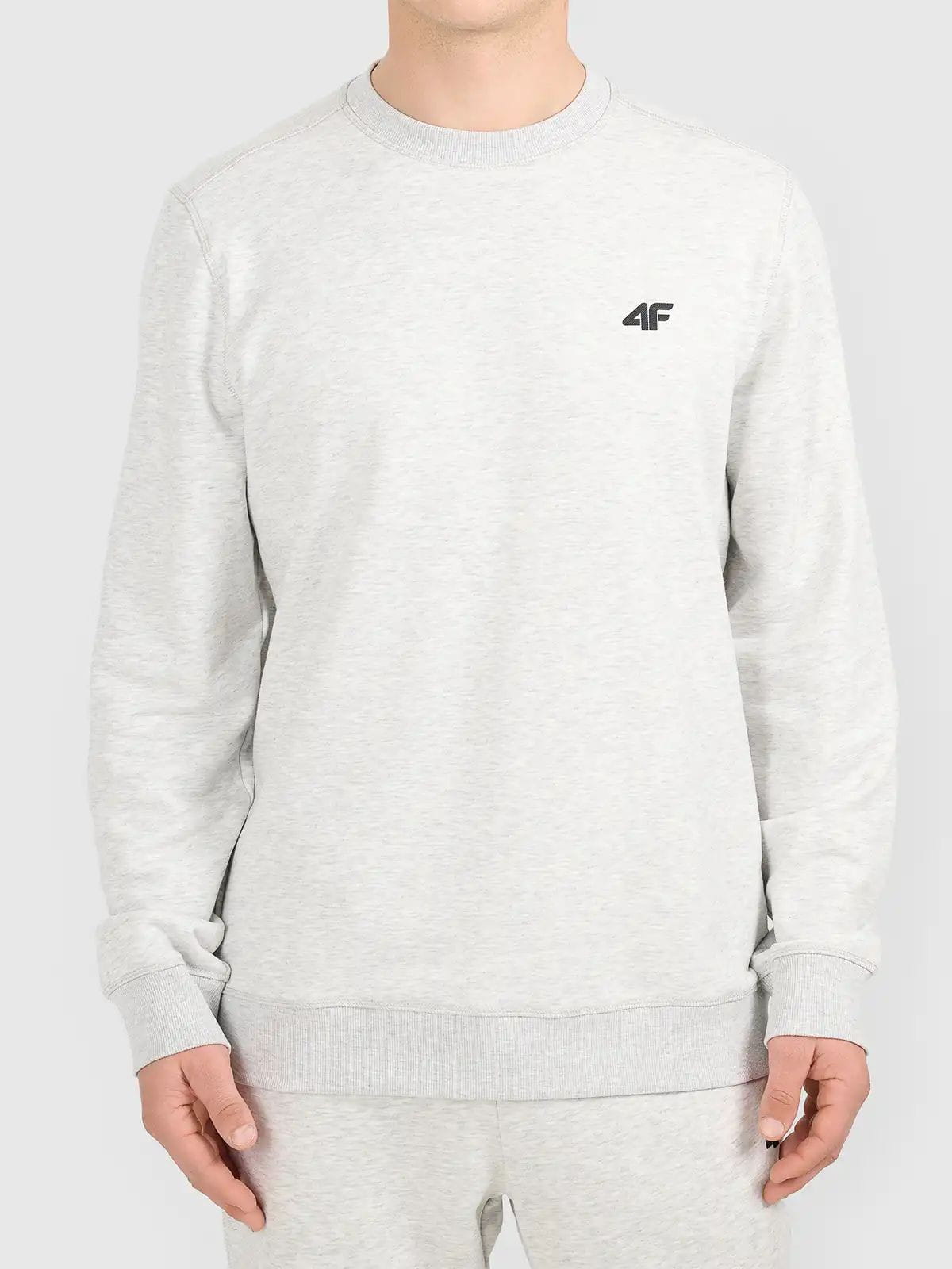 Bluza męska bez kaptura nierozpinana szara 4F : Kolor - Szary, Rozmiar odzieży - 4XL