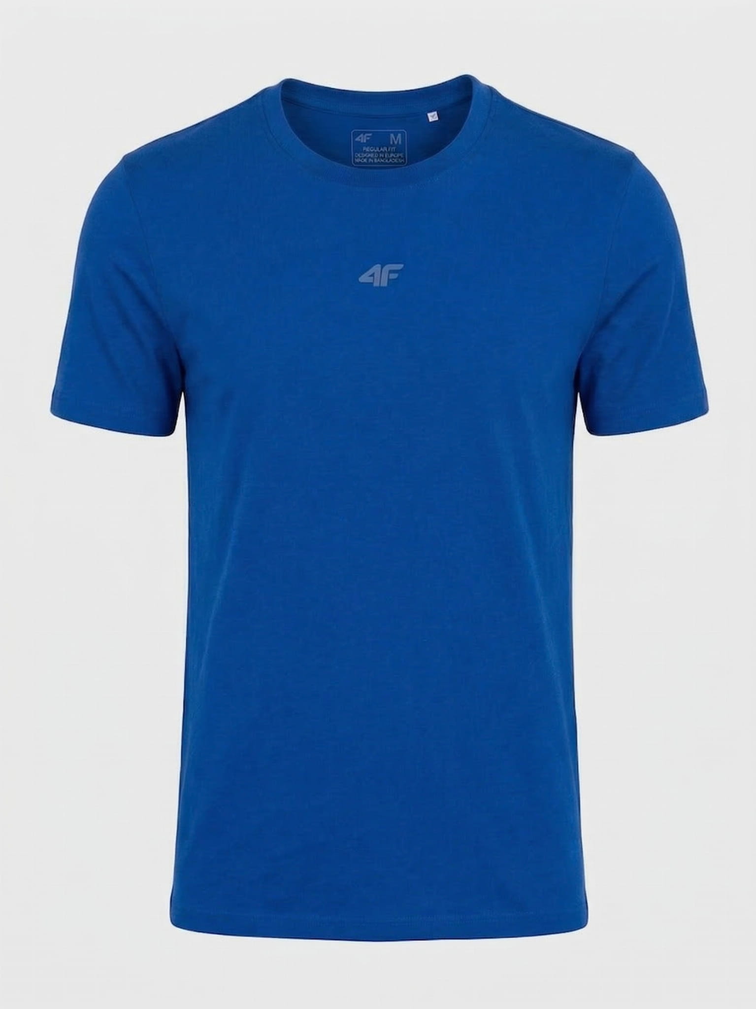 Koszulka t-shirt bawełniany limitowana kolekcja męski niebieski 4F : Kolor - Niebieski, Rozmiar odzieży - S