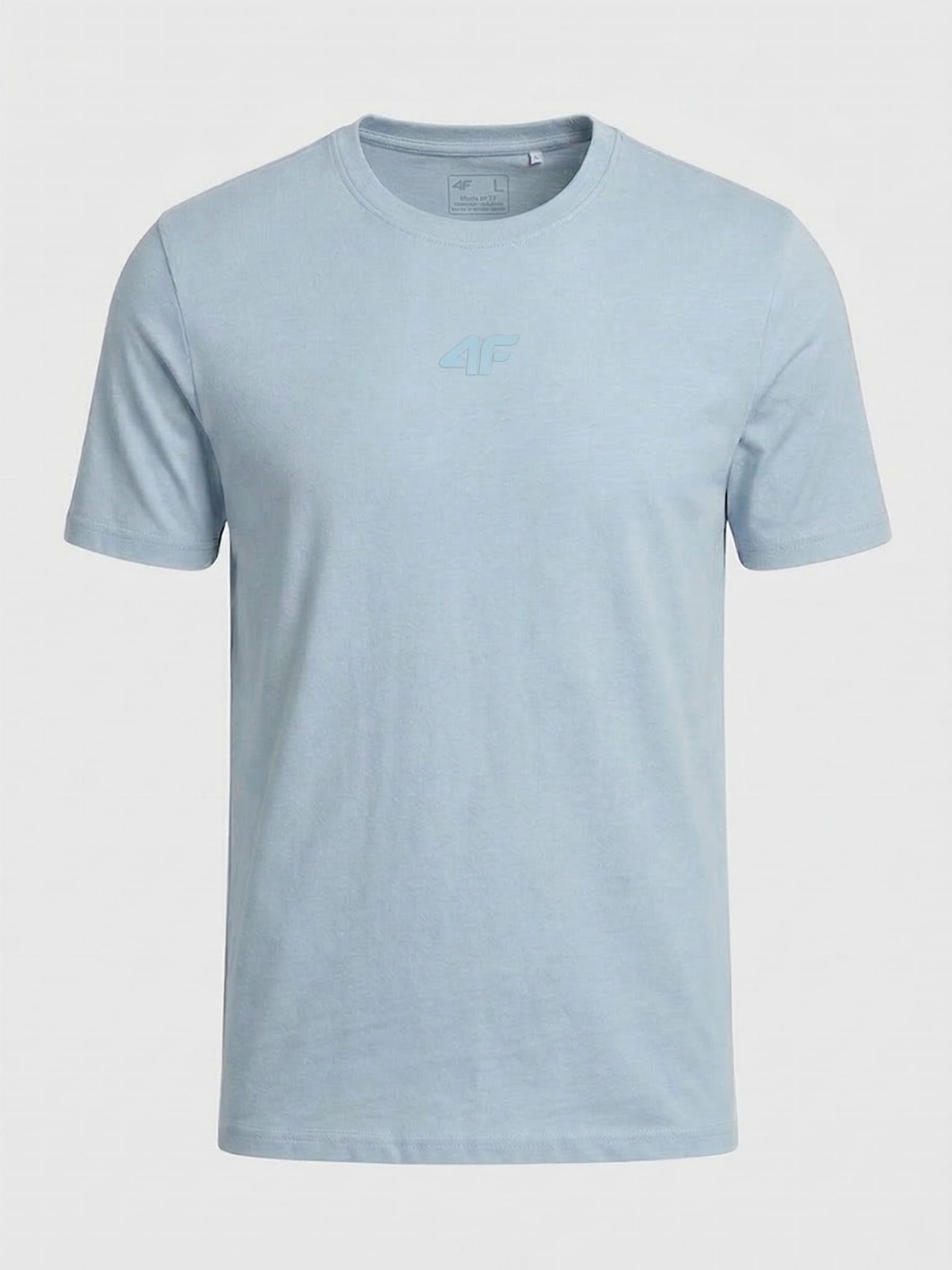 Koszulka t-shirt bawełniany limitowana kolekcja męski błękitny 4F : Kolor - Błękitny, Rozmiar odzieży - S