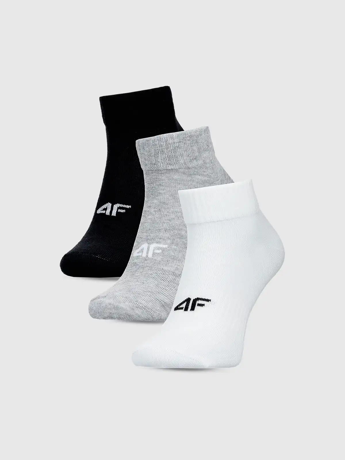Skarpety za kostkę unisex multikolor 4F 3pak : Kolor - Multikolor, Rozmiar skarpetki - 39-42