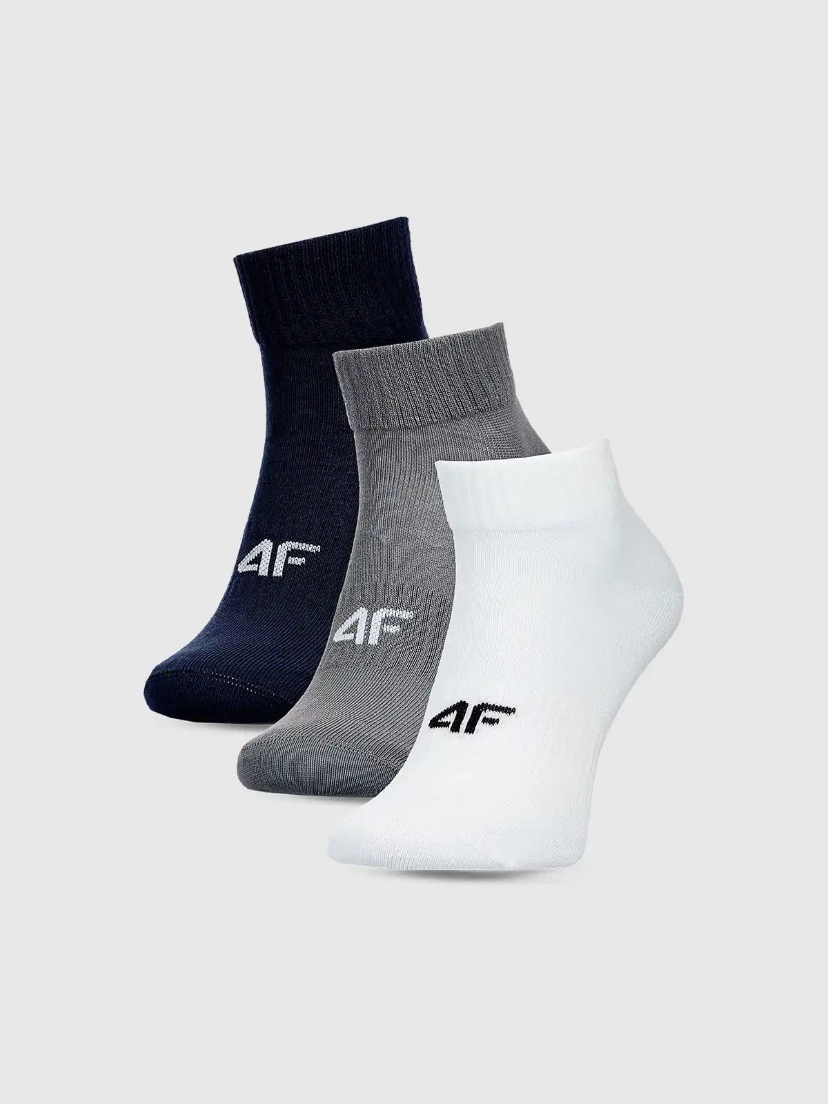 Skarpety za kostkę unisex multikolor 4F 3pak : Kolor - Multikolor, Rozmiar skarpetki - 43-46