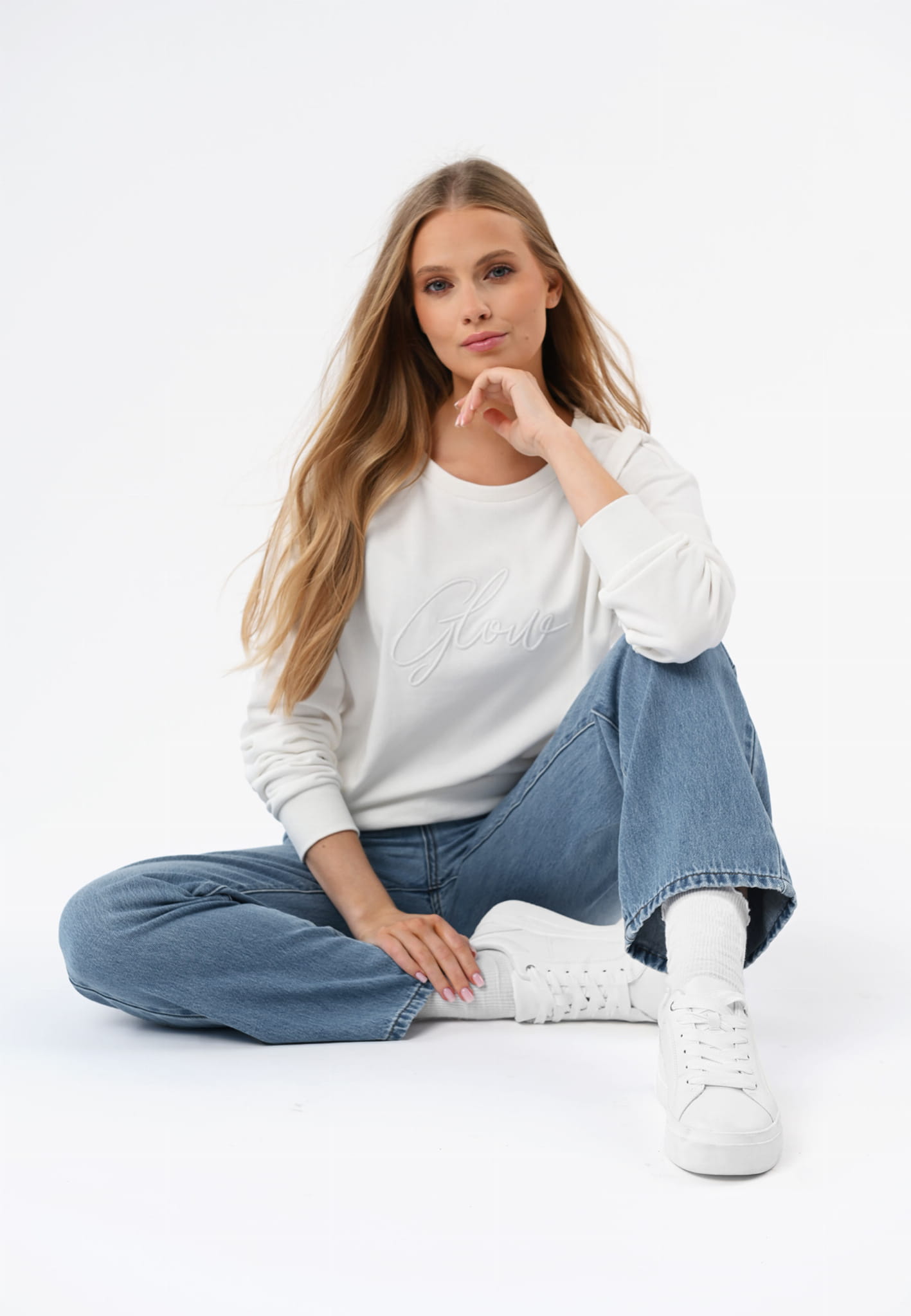 Bluza z napisem B-GLOW, rozmiar XS