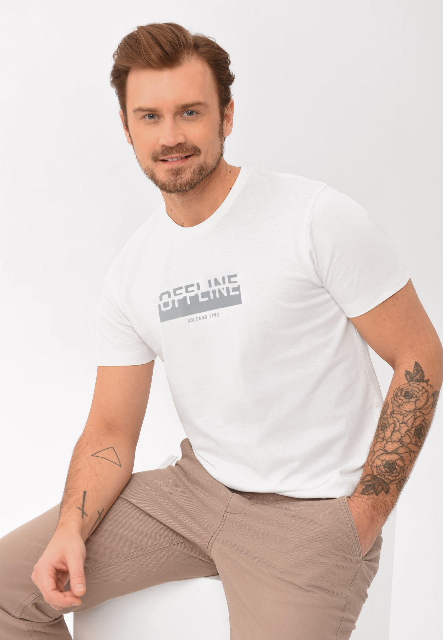 T-shirt z grubszej bawełny, Comfort Fit, T-OFTEN, rozmiar XXL