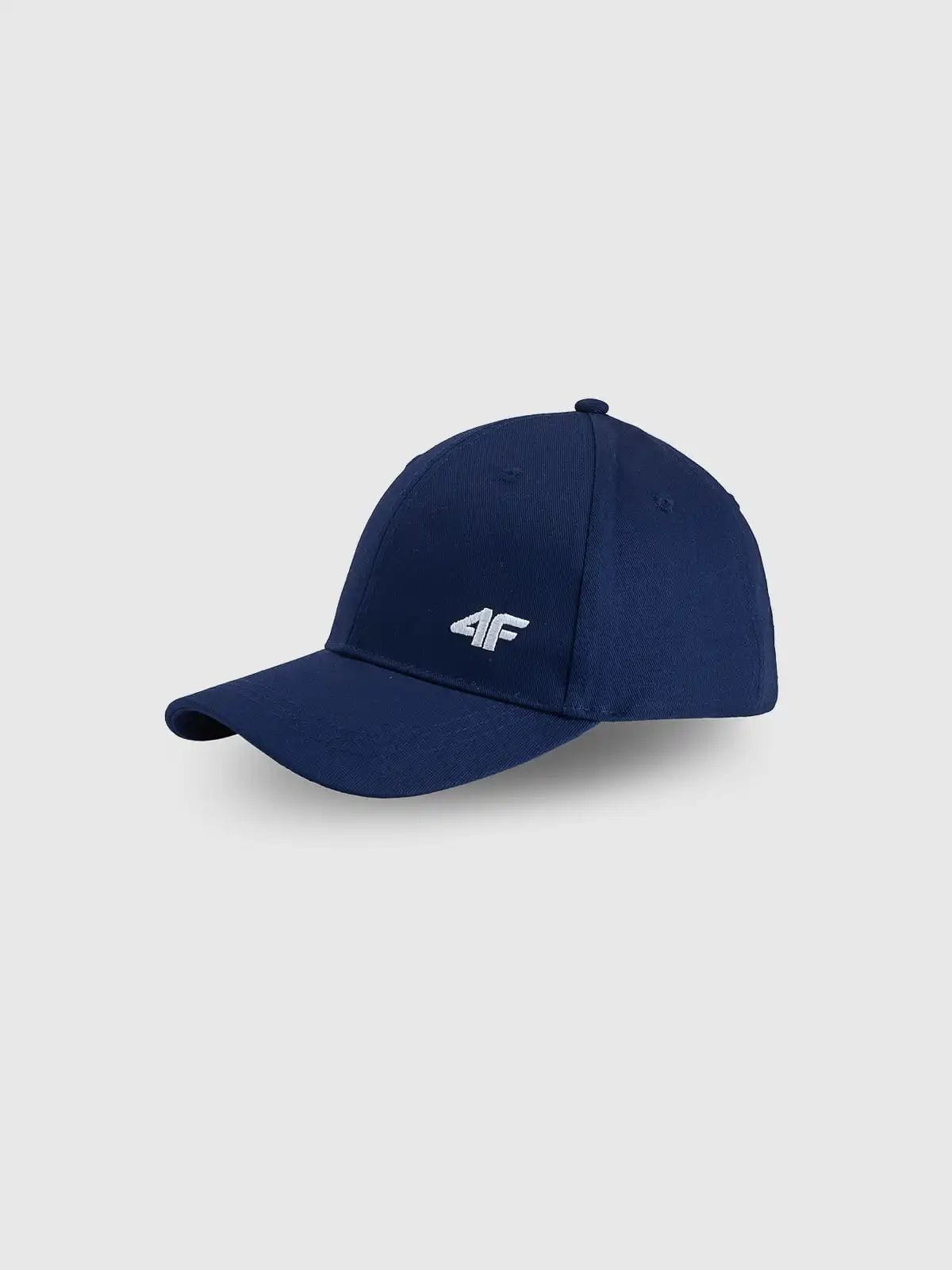 Klasyczna czapka z daszkiem z małym logo unisex granatowa 4F : Kolor - Granatowy, Rozmiar odzieży - S/M