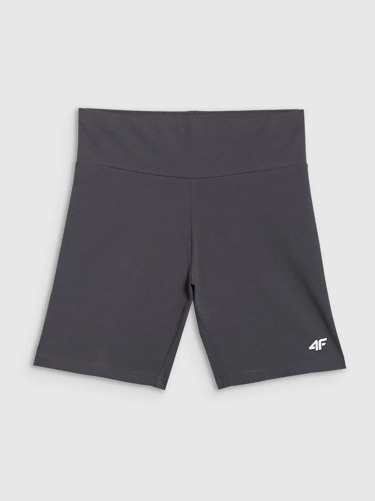 Legginsy krótkie bawełniane damskie szare 4F : Kolor - Szary, Rozmiar odzieży - XS