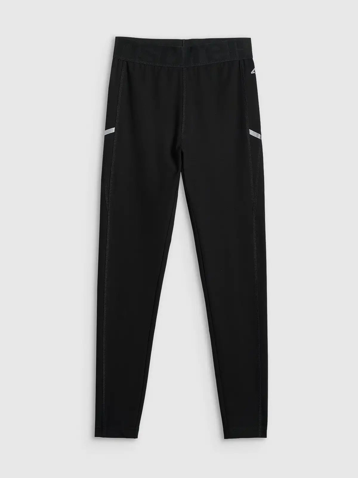 Legginsy sportowe bawełniane damskie czarne 4F : Kolor - Czarny, Rozmiar odzieży - L